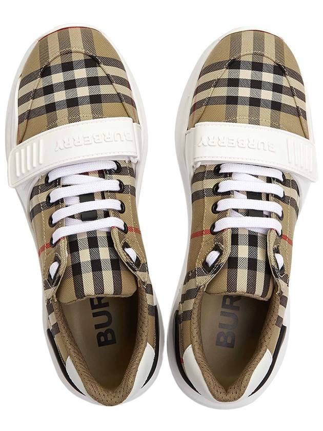 Vintage Check Suede Leather Sneakers Archive Beige - BURBERRY - BALAAN 3