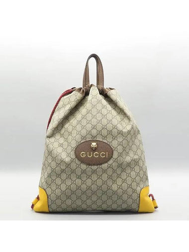 473872 Neo Vintage GG Supreme Drawstring Backpack - GUCCI - BALAAN 1