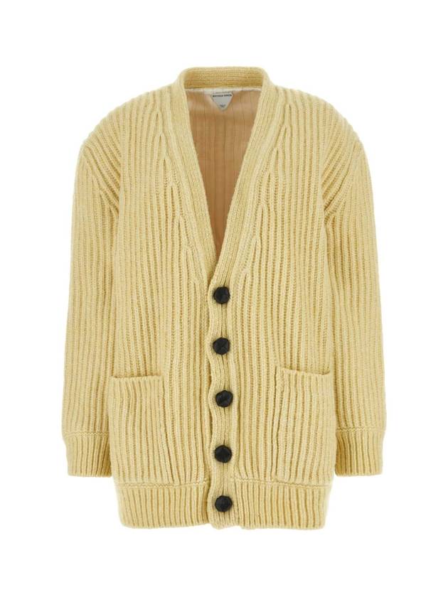 Heavy Wool Cardigan Sherbert - BOTTEGA VENETA - BALAAN 1