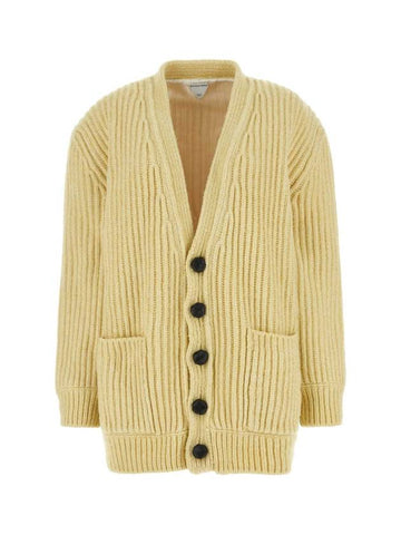 Heavy Wool Cardigan Sherbert - BOTTEGA VENETA - BALAAN 1