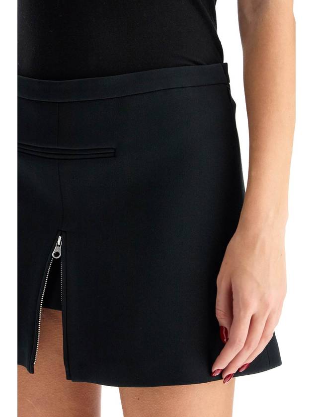 twill mini skirt with zipper - COURREGES - BALAAN 4