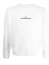 Embroidered Logo Cotton Sweatshirt White - MAISON MARGIELA - BALAAN 3