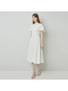 RAYLA cape Dress Ivory - AME - BALAAN 3