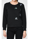 Flower Sweatshirt Black - EMPORIO ARMANI - BALAAN 2