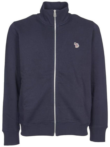 Zebra Logo Cotton Zip-up Jacket Navy - PAUL SMITH - BALAAN 1