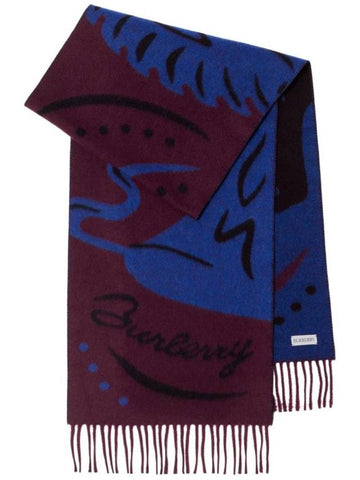 Mirror Horse Cashmere Scarf 8099742 - BURBERRY - BALAAN 1