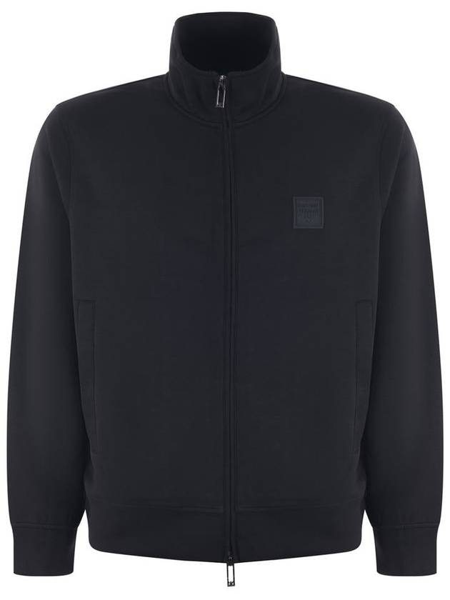 Normal waist plain sports tracksuit black - EMPORIO ARMANI - BALAAN 2