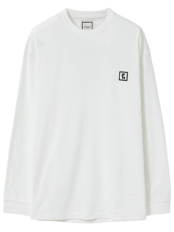 Men's Back Logo Long Sleeve T-Shirt White - WOOYOUNGMI - BALAAN 1