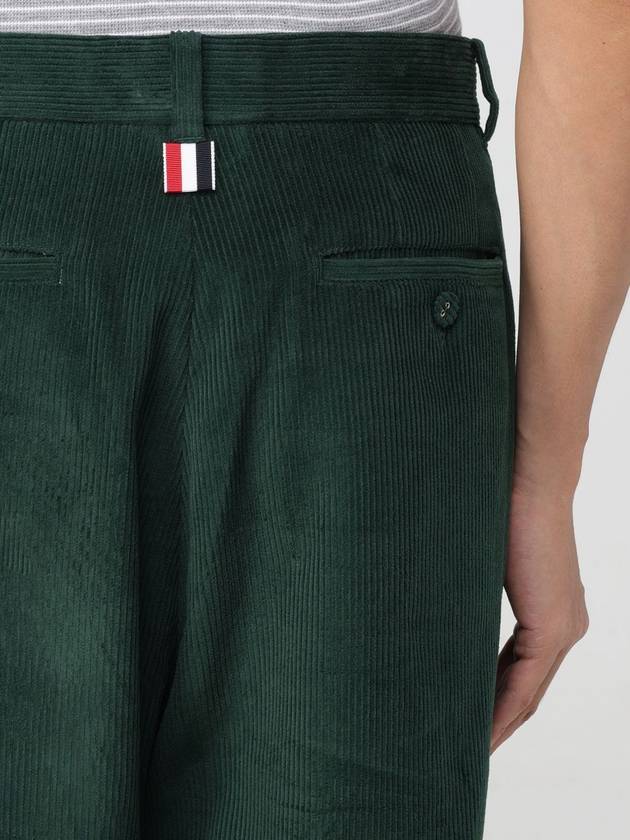 Men's Corduroy Straight Pants Dark Green - THOM BROWNE - BALAAN 6