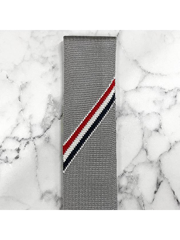 Double Face Silk Tie Grey - THOM BROWNE - BALAAN 4