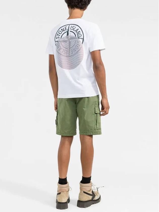 Tricromia Three Print Cotton Jersey T-Shirt White - STONE ISLAND - BALAAN 5