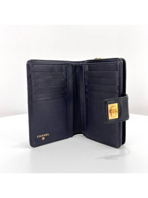 2 55 Vintage Lambskin Half Wallet Navy 14th Division - CHANEL - BALAAN 8