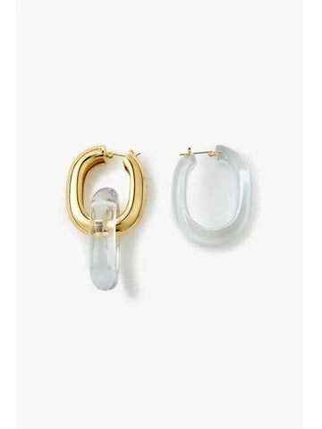 Women s Brass Big Chain Earrings Gold - SACAI - BALAAN 1