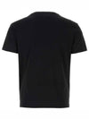 V Logo Signature Patch Cotton Short Sleeve T-Shirt Black - VALENTINO - BALAAN 3