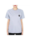 Stone Kids Logo Patch Pocket Short Sleeve Light Blue 781620347 V0047 14A Adult wearable - STONE ISLAND - BALAAN 1