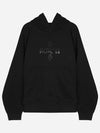 Logo Cotton Hoodie Black - MONCLER - BALAAN 2