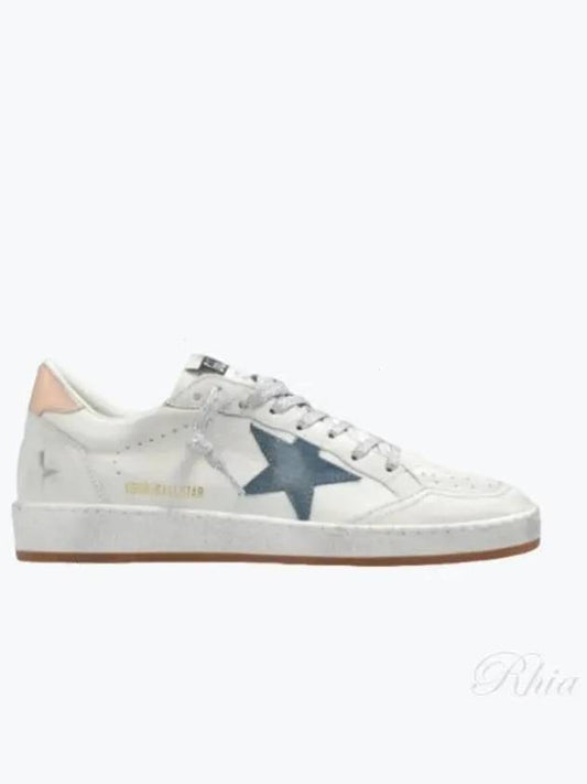 Ballstar Leather Low Top Sneakers Smoke Blue White - GOLDEN GOOSE - BALAAN 2