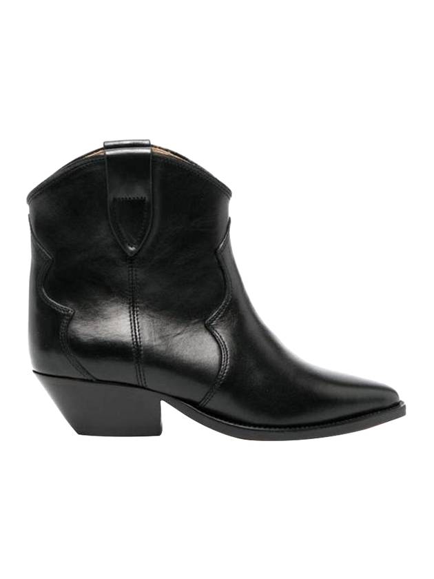 Women's Dewina Leather Middle Boots Black - ISABEL MARANT - BALAAN 1