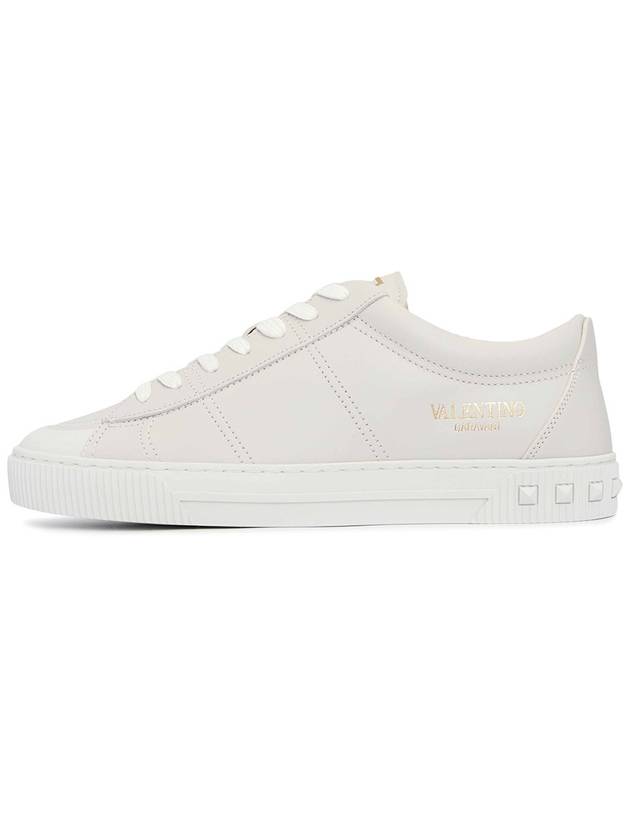 Men's City Planet Leather Low Top Sneakers White - VALENTINO - BALAAN 5