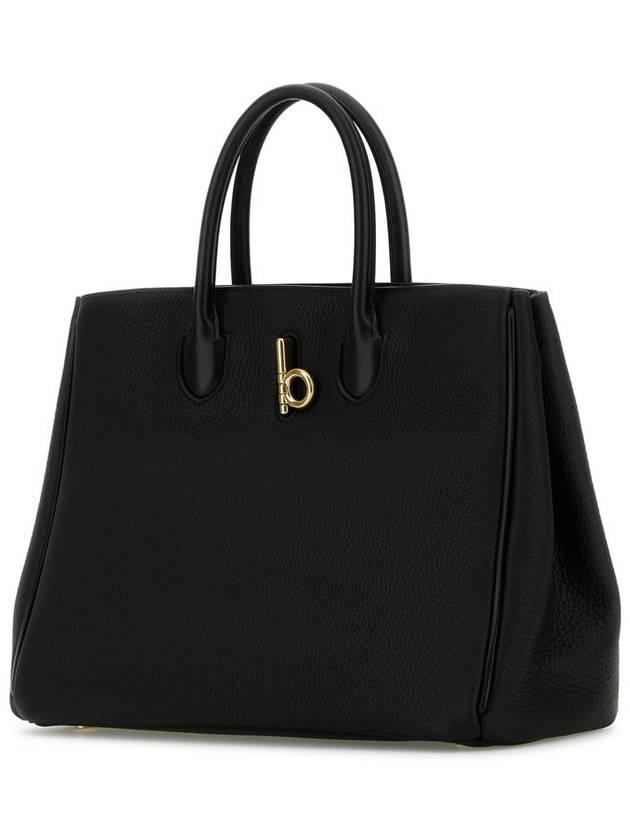 Rocking Horse Small Leather Tote Bag Black - BURBERRY - BALAAN 3