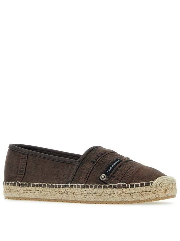 logo patch denim espadrilles brown - DOLCE&GABBANA - BALAAN 3