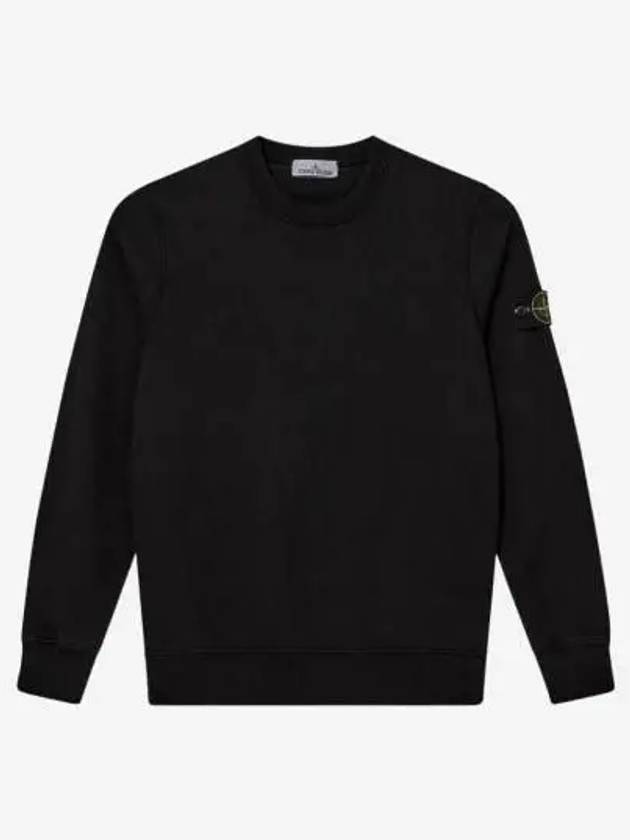 Compass Patch Cotton Sweatshirt Black - STONE ISLAND - BALAAN 3