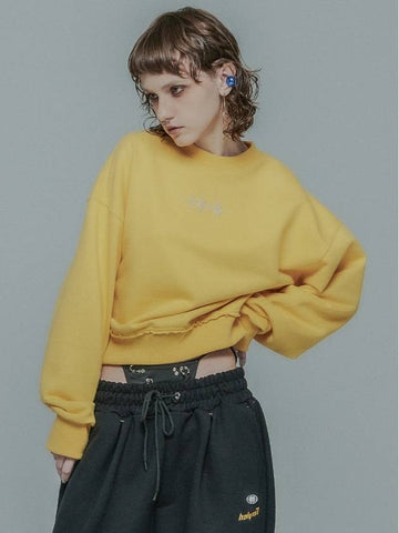 HOTFIX CROP SWEATSHIRT_YELLOW - HOLY NUMBER 7 - BALAAN 1