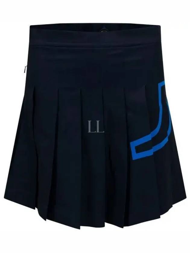 Women's Naomi Pleated Skirt Navy - J.LINDEBERG - BALAAN 2