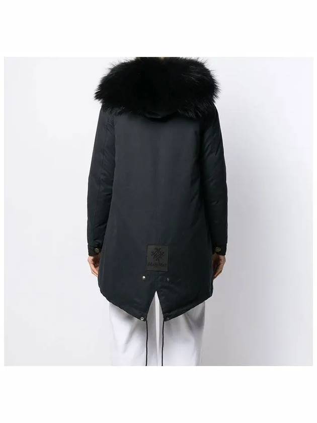 Mr and Mrs Spur Fur Hooded Parka Black 192XCO0117 900008 - MR & MRS ITALY - BALAAN 3