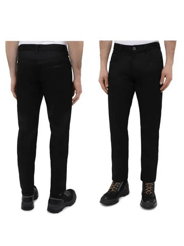 Stretch Drill Five-Pocket Cotton Jeans Black - PRADA - BALAAN 1