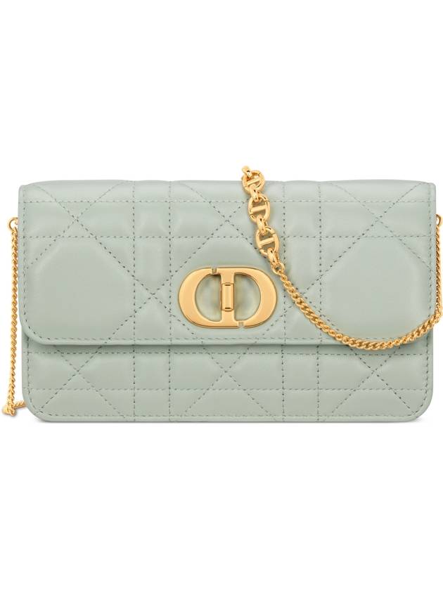 Miss Caro Chain Leather Shoulder Bag Pistachio Green - DIOR - BALAAN 1