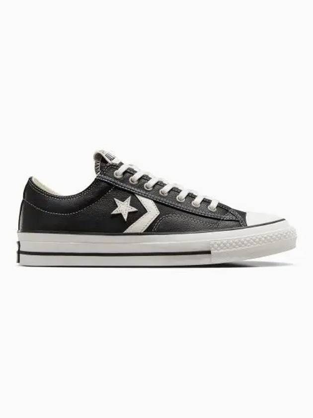 Star Player 76 Fall Leather Low Top Sneakers Black - CONVERSE - BALAAN 2