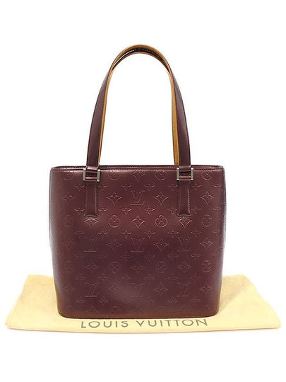 M55116 Purple Monogram Matte STOCKTON Tote Shoulder Bag - LOUIS VUITTON - BALAAN 2