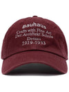 BAUHAUS WASHED BALL CAP BURGUNDY - POLYGRAM - BALAAN 4