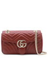 GG Marmont Small Leather Shoulder Bag Red - GUCCI - BALAAN 2