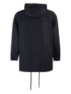 Technical Poplin Hooded Raincoat Black - PRADA - BALAAN 4