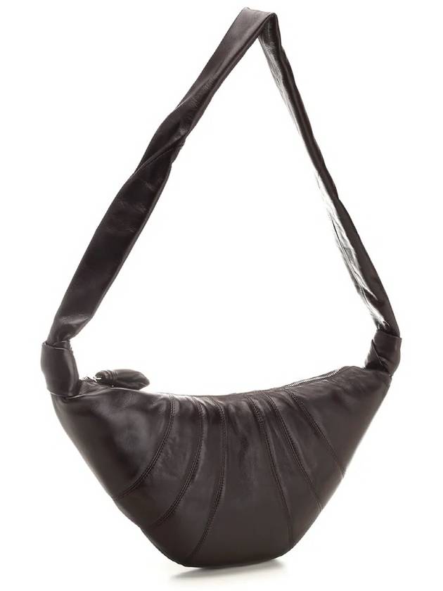 Croissant Medium Soft Nappa Leather Cross Bag Dark Chocolate - LEMAIRE - BALAAN 3