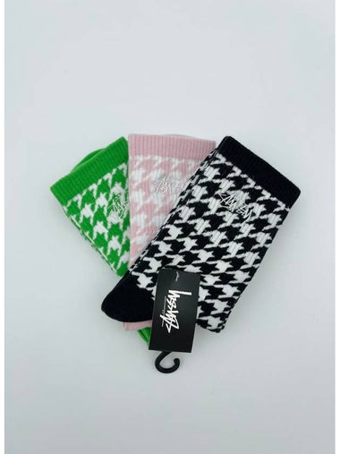 AU Australia Houndstooth Check Socks ST7235017 Multi WOMENS ONE SIZE - STUSSY - BALAAN 1