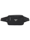 Re-Nylon And Saffiano Leather Belt Bag Black - PRADA - BALAAN 2