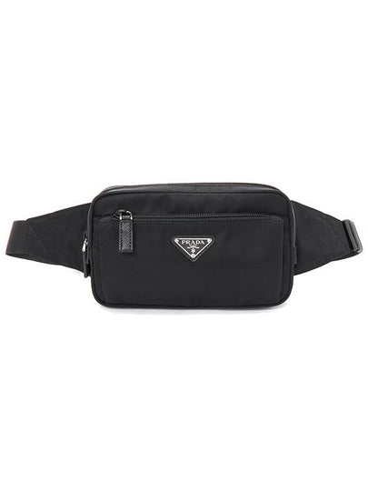 Re-Nylon And Saffiano Leather Belt Bag Black - PRADA - BALAAN 2