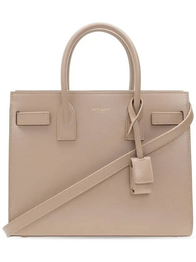 Sac De Jour Small Smooth Leather Baby Tote Bag Beige - SAINT LAURENT - BALAAN 1