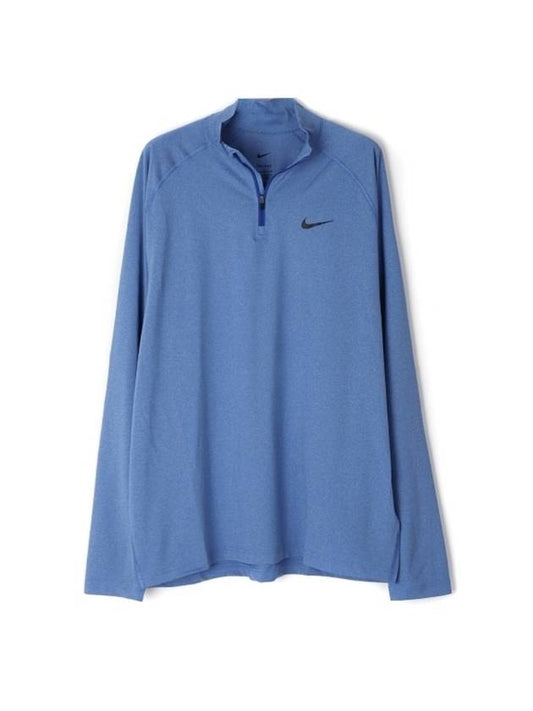 Dri Fit Ready 1/4 Zip Long Sleeve T-Shirt Light Blue - NIKE - BALAAN 1