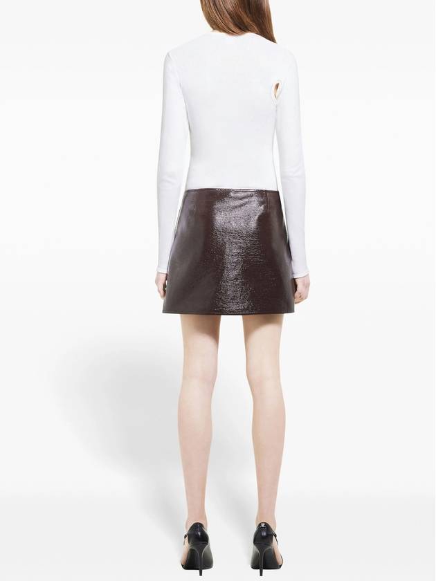 oblique vinyl mini skirt - COURREGES - BALAAN 4