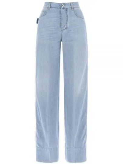 Wide Leg Denim Jeans Light Bleach - BOTTEGA VENETA - BALAAN 2