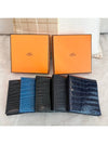 Crocodile Glossy Half Wallet Black - HERMES - BALAAN 6