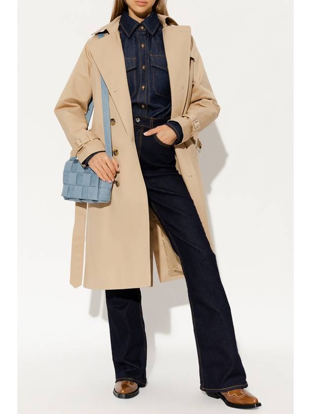 Greta Double Breasted Cotton Trench Coat Beige - A.P.C. - BALAAN 3