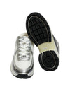 Fabric Laminated Low Top Sneakers Silver - CHANEL - BALAAN 8