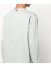 4 Bar Crew Neck Long Sleeve T-Shirt Blue - THOM BROWNE - BALAAN 3