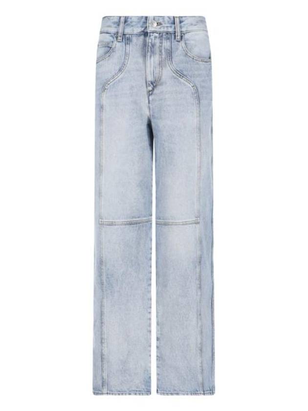 Denim Straight Pants PA0143FB B1H02E30LU BLUE - ISABEL MARANT ETOILE - BALAAN 1