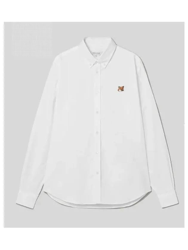 Fox Head Long Sleeve Shirt White - MAISON KITSUNE - BALAAN 5